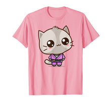 Load image into Gallery viewer, Funny cat bjj brazilian jiu jitsu black belt kawaii t shirt