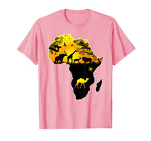 Load image into Gallery viewer, African Savannah safari wildlife Africa map t-shirt