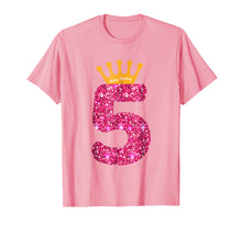 Load image into Gallery viewer, Happy Birthday Shirt, Girls 5th Party 5 Years Old Bday