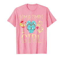 Load image into Gallery viewer, Simple Girl Loves Wine Flip Flops Dog Paw Tshirt for Women