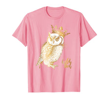 Load image into Gallery viewer, Crowned Golden Owl T Shirt Owl lovers