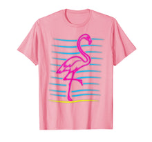 Load image into Gallery viewer, 80's Retro Pink Flamingo Bird Shirt | Bird Lover Gift