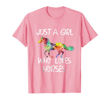 Load image into Gallery viewer, Just A Girl Who Loves Horses Shirt Cute Horse Design T-Shirt