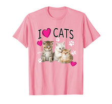 Load image into Gallery viewer, I Love Cats Shirt | Cat lover - I love Kittens T-shirt Gift