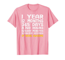 Load image into Gallery viewer, 1st Birthday 1 Year Old Being Awesome Anniversary T-Shirt