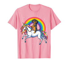 Load image into Gallery viewer, Dachshund Unicorn T shirt Girls Space Galaxy Rainbow Dog Tee