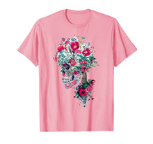 Load image into Gallery viewer, Tshirts Women Men Cartoon Floral Flowers and Skull
