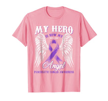 Load image into Gallery viewer, My Hero Is Now My Angel Pancreatic Cancer Awareness T-shirt