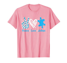 Load image into Gallery viewer, Peace - Love - Autism Shirt Autism Awareness gift T-Shirt-425770