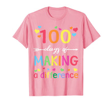 Load image into Gallery viewer, 100 Days Of Making Difference 100th Day Of School Teacher T-Shirt-1258512