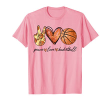 Load image into Gallery viewer, Peace Love Basketball Lovers Cute Hand Sign T-Shirt-603322
