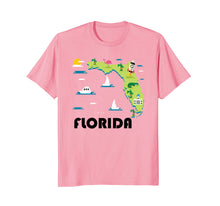 Load image into Gallery viewer, Florida State Home T-shirt Vintage Map Tourist Tee Shirt