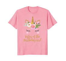 Load image into Gallery viewer, Boho Sister of the Birthday Girl Unicorn Sister Shirt