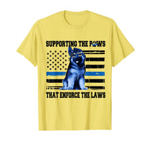 Load image into Gallery viewer, Support The Paws That Enforce The Laws Police Dog Puppy T-Shirt-273573