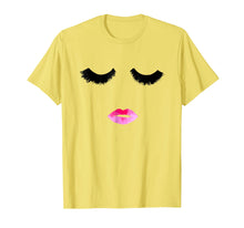 Load image into Gallery viewer, Funny Eyelash and Pink Lips T-shirt, Gift for Girls, Women