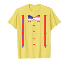 Load image into Gallery viewer, 4th Of July Bow Tie & Suspenders Americann Flag T shirt