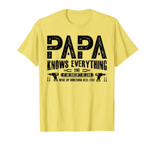 Load image into Gallery viewer, Mens Papa Knows Everything T-Shirt Funny Father's Day Gifts