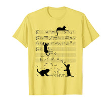 Load image into Gallery viewer, Cute Cat Kitty Playing Music Note Clef Musician Art T-Shirt