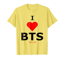 Load image into Gallery viewer, I LOVE BTS T SHIRT BOY BAND FAN SHIRT HEART T-SHIRT