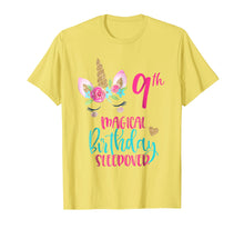 Load image into Gallery viewer, Unicorn 9th Magical Birthday Sleepover Party Shirt Girl Tee