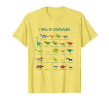 Load image into Gallery viewer, Types Of Dinosaurs T-Shirt Cute Dinosaur Tee