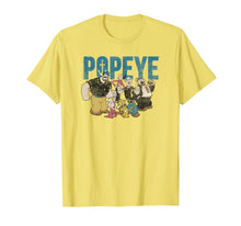 Load image into Gallery viewer, Popeye Vintage Distressed Group With Logo T-shirt