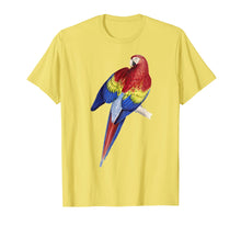 Load image into Gallery viewer, Parrot T-shirt, Scarlet Macaw Tee Jungle Bird Lover Tee
