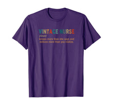 Load image into Gallery viewer, Vintage Nurse Noun Definition Knows More Than She Says T-Shirt