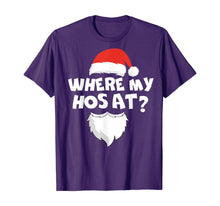 Load image into Gallery viewer, Where My Hos At Christmas Gift Funny Adult Santa Claus Hoes T-Shirt