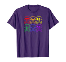 Load image into Gallery viewer, Rainbow Gay Pride Skull and Crossbones Pirate Jolly Roger T-Shirt