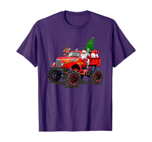 Load image into Gallery viewer, Monster Red Truck With Santa, Christmas Tree, Reindeer T-Shirt