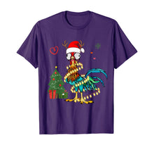 Load image into Gallery viewer, Chicken Christmas Reindeer Christmas Lights Pajama Costume T-Shirt