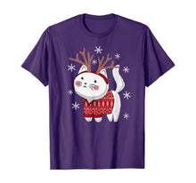 Load image into Gallery viewer, Ugly Christmas Sweater Cat Deer T-Shirt