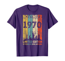 Load image into Gallery viewer, Vintage November 1970 Shirt 49 Years Old 1970 Birthday Gift T-Shirt