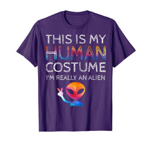 Load image into Gallery viewer, This Is My Human Costume I'm Really An Alien Galaxy UFO Gift T-Shirt