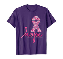 Load image into Gallery viewer, Hope Breast Cancer Awareness Shirt Pink Flowers Ribbon