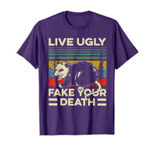 Load image into Gallery viewer, Live Ugly Fake Your Death Opossum Funny T-Shirt-23945