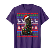 Load image into Gallery viewer, Santa Black Cat Christmas Light Ugly Christmas Sweater T-Shirt