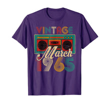 Load image into Gallery viewer, March 1965 Limited Edition Vintage Gifts 55th Birthday T-Shirt-407294