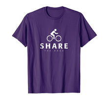 Load image into Gallery viewer, Share The Road Cycling Safety Kids & Adults Message T-shirt