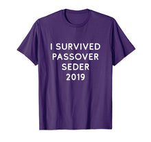 Load image into Gallery viewer, I Survived Passover Seder 2019 Shirt Funny Pesach Matzo Ball