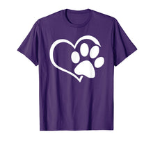 Load image into Gallery viewer, Dog Puppy Shirt - I Love Dogs Paw Print Heart Cute Women Men
