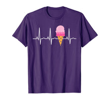 Load image into Gallery viewer, Ice Cream Shirt for Girls & Women - Ice Cream Cone Heartbeat