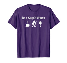 Load image into Gallery viewer, Funny Salsa dance shirt Im a simple woman wine coffee