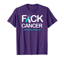 Load image into Gallery viewer, Cervical Cancer Awareness Products Fck Cancer Shirt