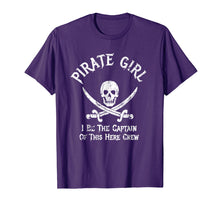 Load image into Gallery viewer, Pirate Girl Costume T-Shirt Captain Of Here Crew Girl Outfit