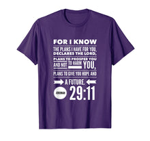 Load image into Gallery viewer, Christian Bible Verse Shirt Jeremiah 29 11 Hope God Tee