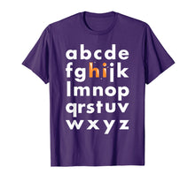Load image into Gallery viewer, Hi Alphabet Letters ABC's T-Shirt