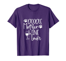 Load image into Gallery viewer, Doodle Mom Wine T-Shirt Women Dog GoldenDoodle Graphic Tee