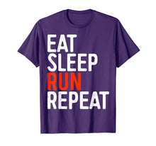 Load image into Gallery viewer, Eat Sleep Run Repeat T-Shirt Runner Gift Shirt